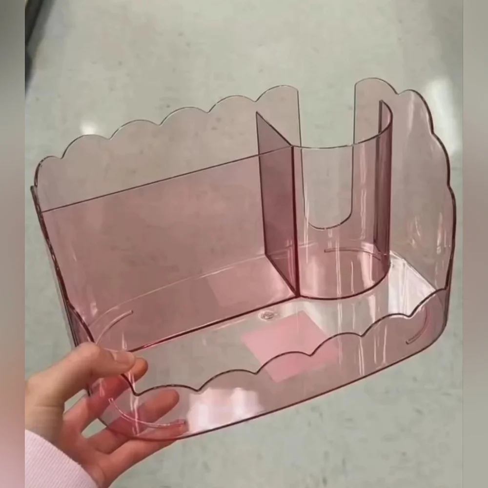 NWT Pink Acrylic Beauty Organizer 5.5